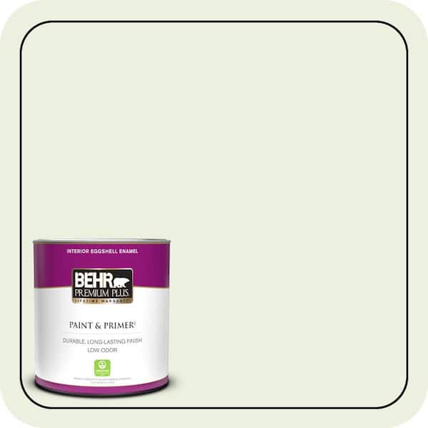 BEHR PREMIUM PLUS 1 qt. #M360-1 Glisten Green Eggshell Enamel Low Odor Interior Paint & Primer