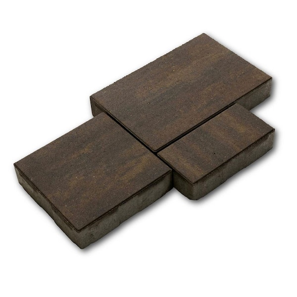 Reno 14. 75in. x 9.875 in. x 2.375 in. Rectangle Sedona Face Mix Concrete Paver Pallet (114-pieces/70.5 sq. sf. /Pallet)