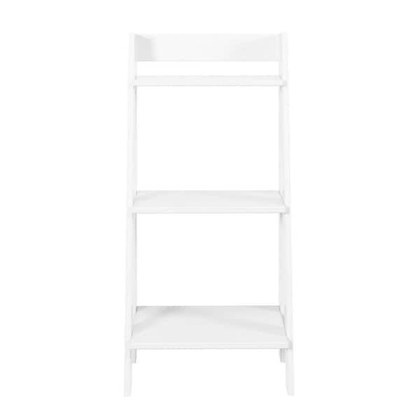 Jela-USA Jela Solid Wood Split 3-Shelf Ladder Bookcase H 36.3 in