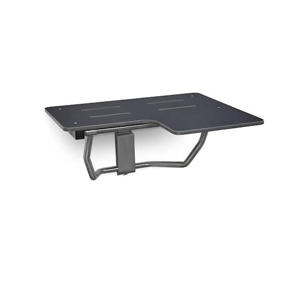 SEACHROME 26 in. x 22.5 in. Black Phenolic Reversible Folding Transfer Tub/Shower Seat, ADA Compliant