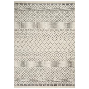 Passion Ivory/Grey 5 ft. x 7 ft. Geometric Transitional Area Rug