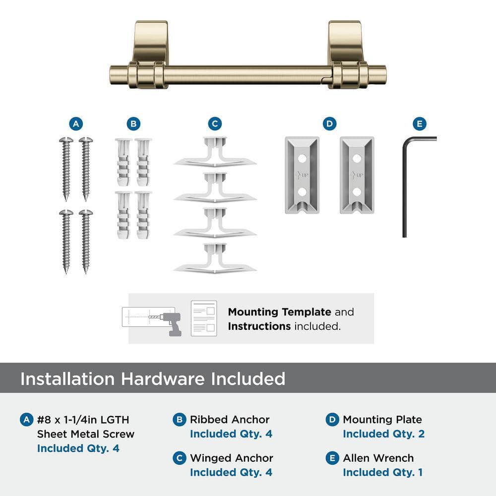 Golden Champagne Pivoting Double Post Toilet Paper Holder