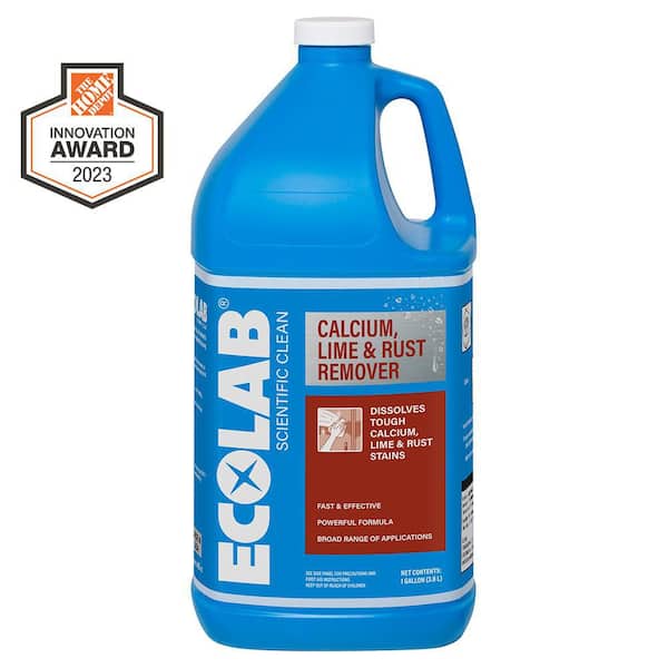 ECOLAB 1 Gal. Calcium, Lime and Rust Remover Concentrate, Dissolves Stains and Rust in Bathroom, Kitchen and More