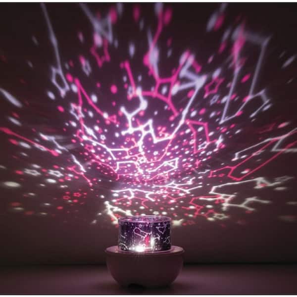 Multi-Color USB Powered Rotating Integrated LED Projector with