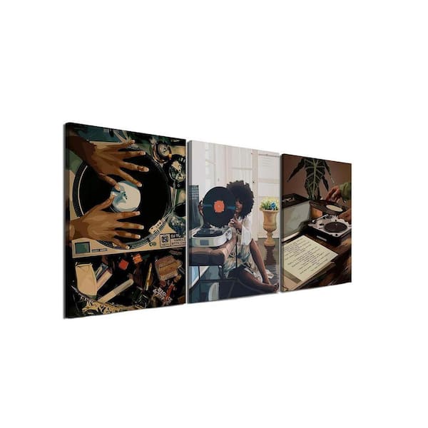 Black Woman Wall Art Set of 3 Fashion African American Women Wall Decor ...