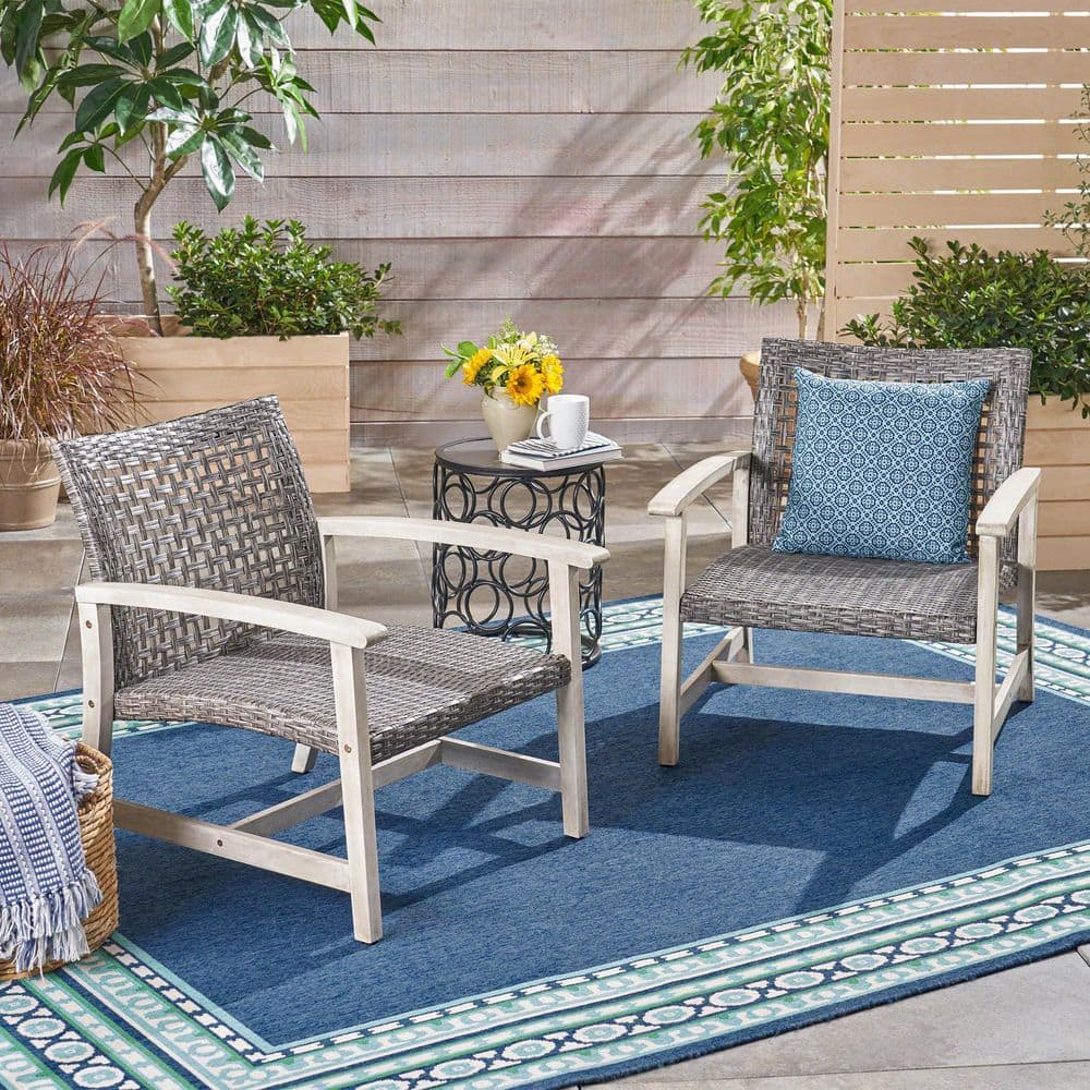 Wood Black Outdoor Dining Chair of 2 price history on PriceWatchPro