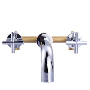 2-Handle Wall-Mount Roman Tub Faucet in. Chrome