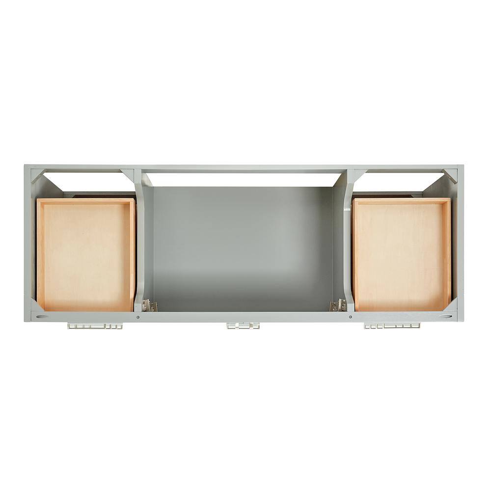 Stafford 61" Gray Hardwood Single Freestanding Vanity Cabinet