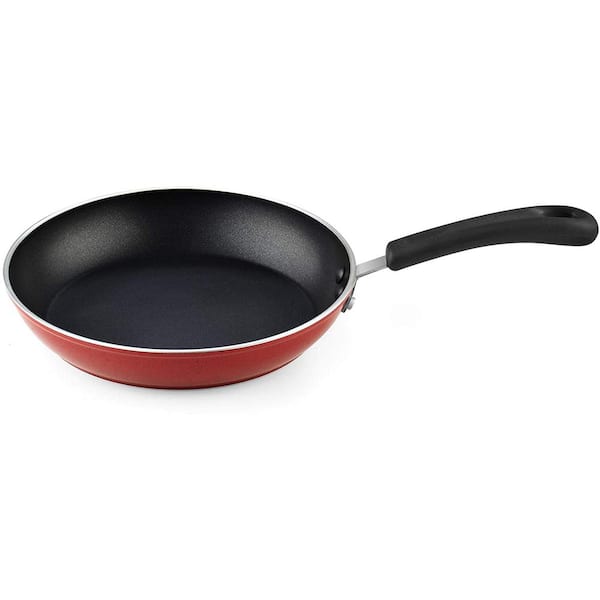 9.5 8 and 11-Inch Cook N Home 02614 3-Piece Fry Pan Set Red