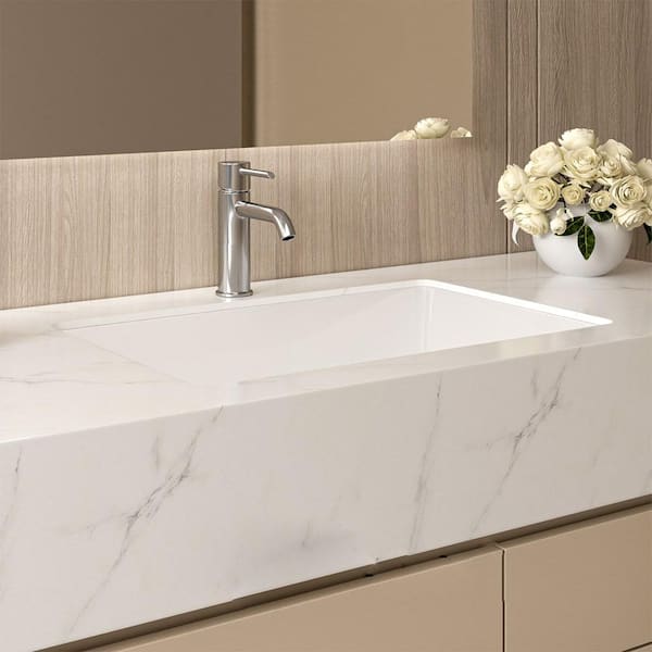 ub38さま Glacier Bay 22 in. Ceramic Rectangular Undermount Bathroom