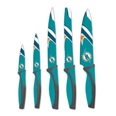 NFL Miami Dolphins 5-Piece Kitchen Knives