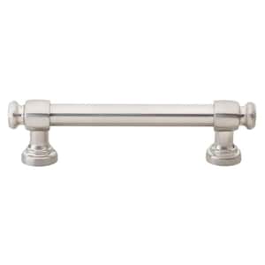 3-3/4 in. Center-to-Center Satin Nickel Modern Solid Steel Euro Cabinet Bar Pull (10-Pack)