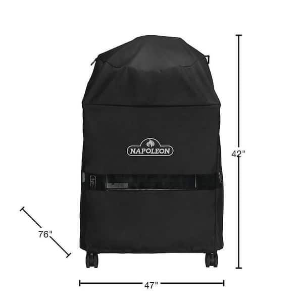 22 in. Charcoal Grill Cover for Cart Models in Black