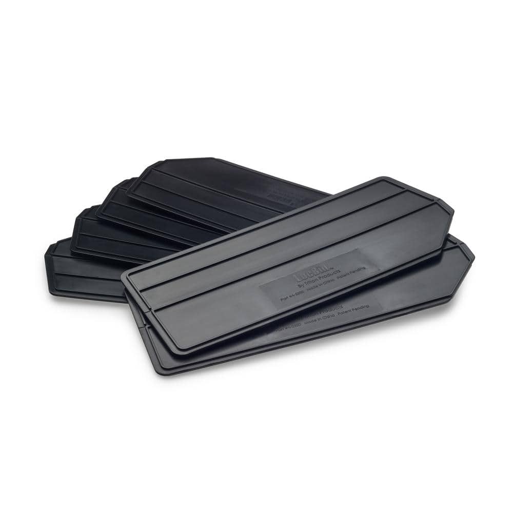 Black ABS Plastic Bin Dividers, 13.875" x 6.5" x 0.25", 6-Pack