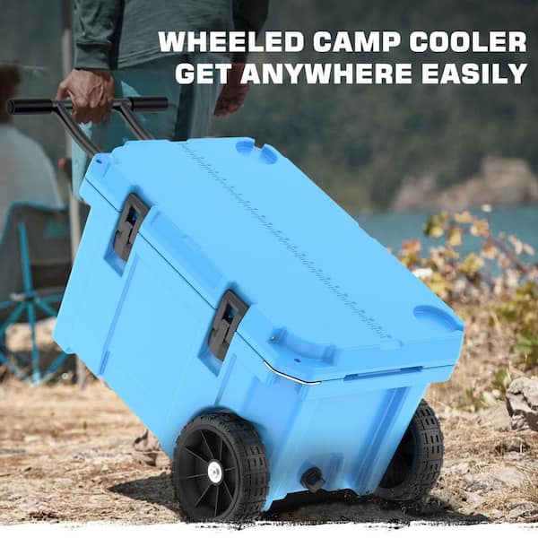futhork Light Blue 55 qt. Portable Chest Cooler, Leak-Proof