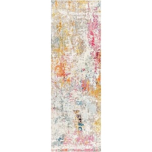 Cezanne Modern Multi 3 ft. x 8 ft. Runner Rug