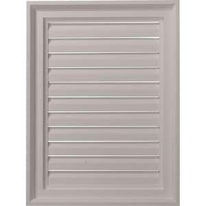 18 in. x 24 in. Rectangular Primed Polyurethane Paintable Gable Louver Vent Non-Functional