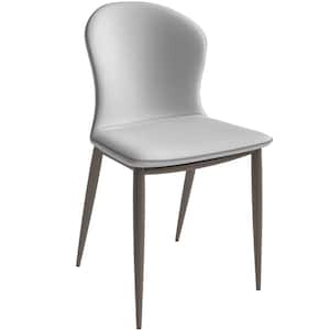 Mosaic Dining Upholstered Fabric Side Foam Cushioned Modern Accent Chair with Metal Legs for Living Room, Coconut White