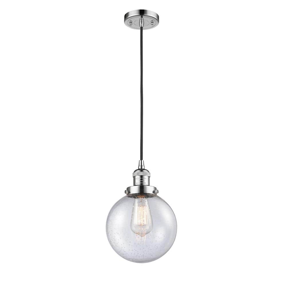 Polished Chrome Glass Globe Mini Pendant Light