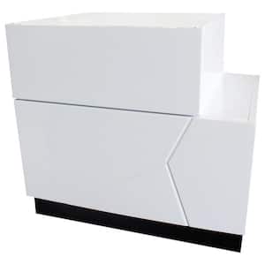 Berlin 2 -Drawer Modern White Nightstand , Right Facing 20 in. H x 22 in. W x 17 in. D