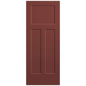 32 in. x 80 in. 3-Panel Winslow Single Bore Hollow Core Red Bluff Molded Composite Interior Door Slab