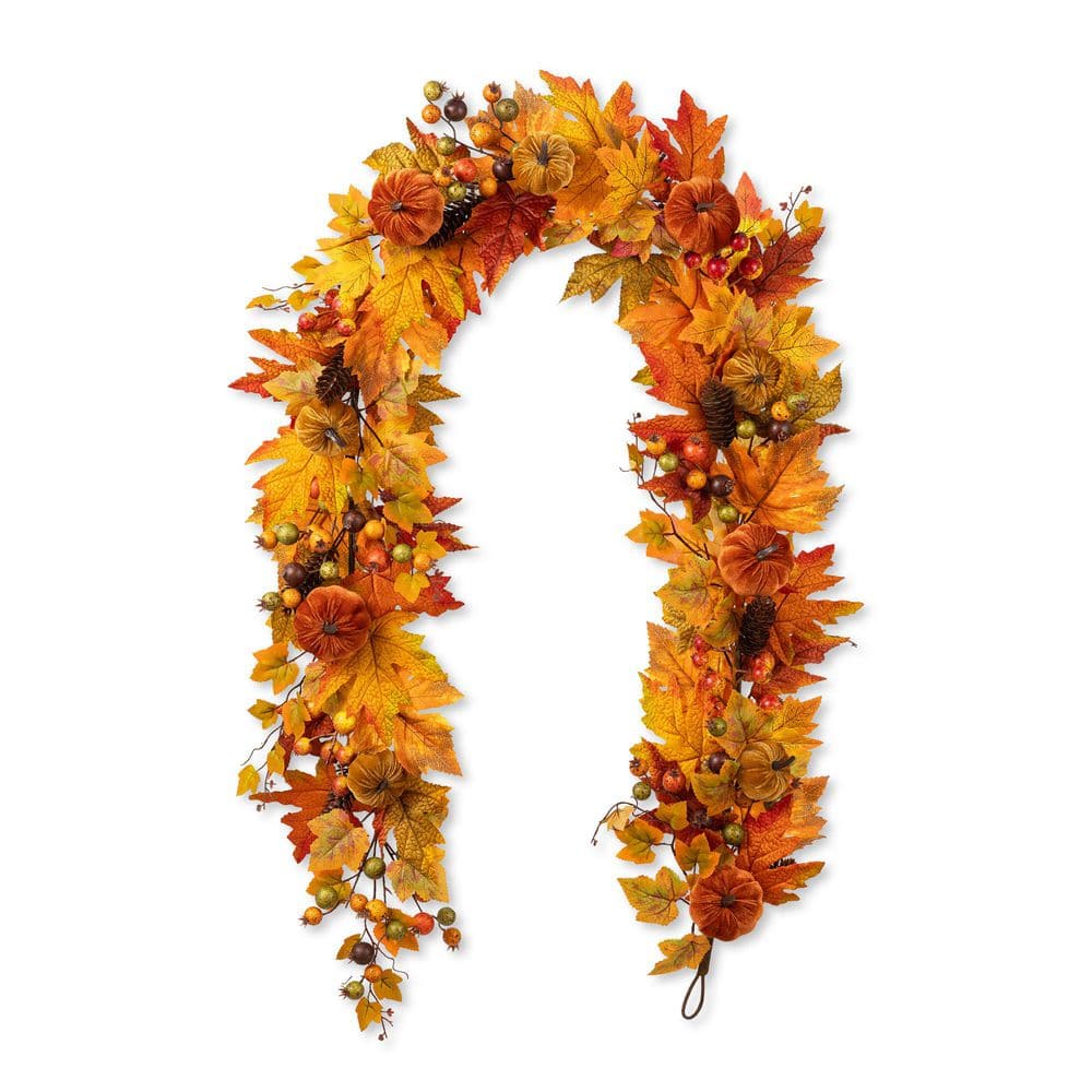 6Ft Fall/Halloween Velvet Pumpkin, Pinecone & Berry Garland price history on PriceWatchPro