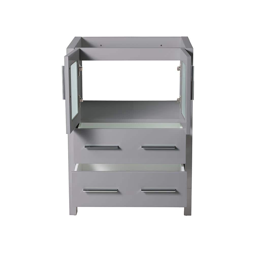 Torino 24" Gray Engineered Wood Modern Freestanding Vanity Cabinet