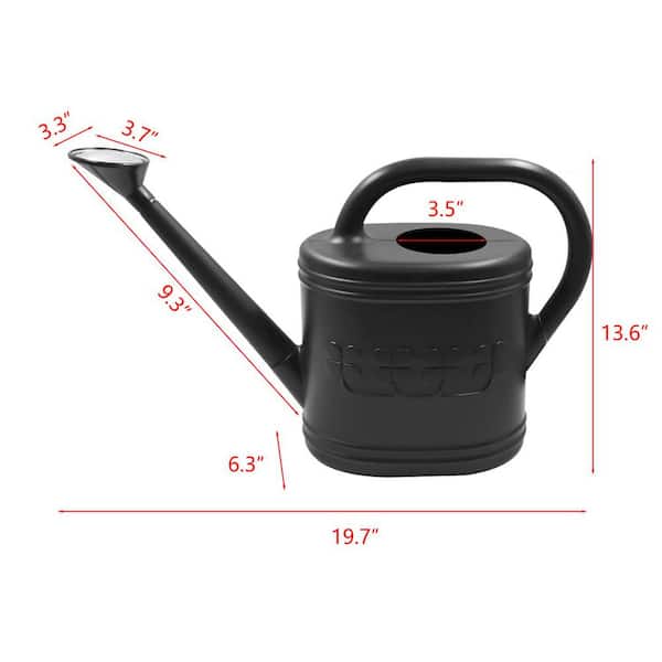 2 gal. Black Plastic Watering Can L0GC64VD1L - The Home Depot