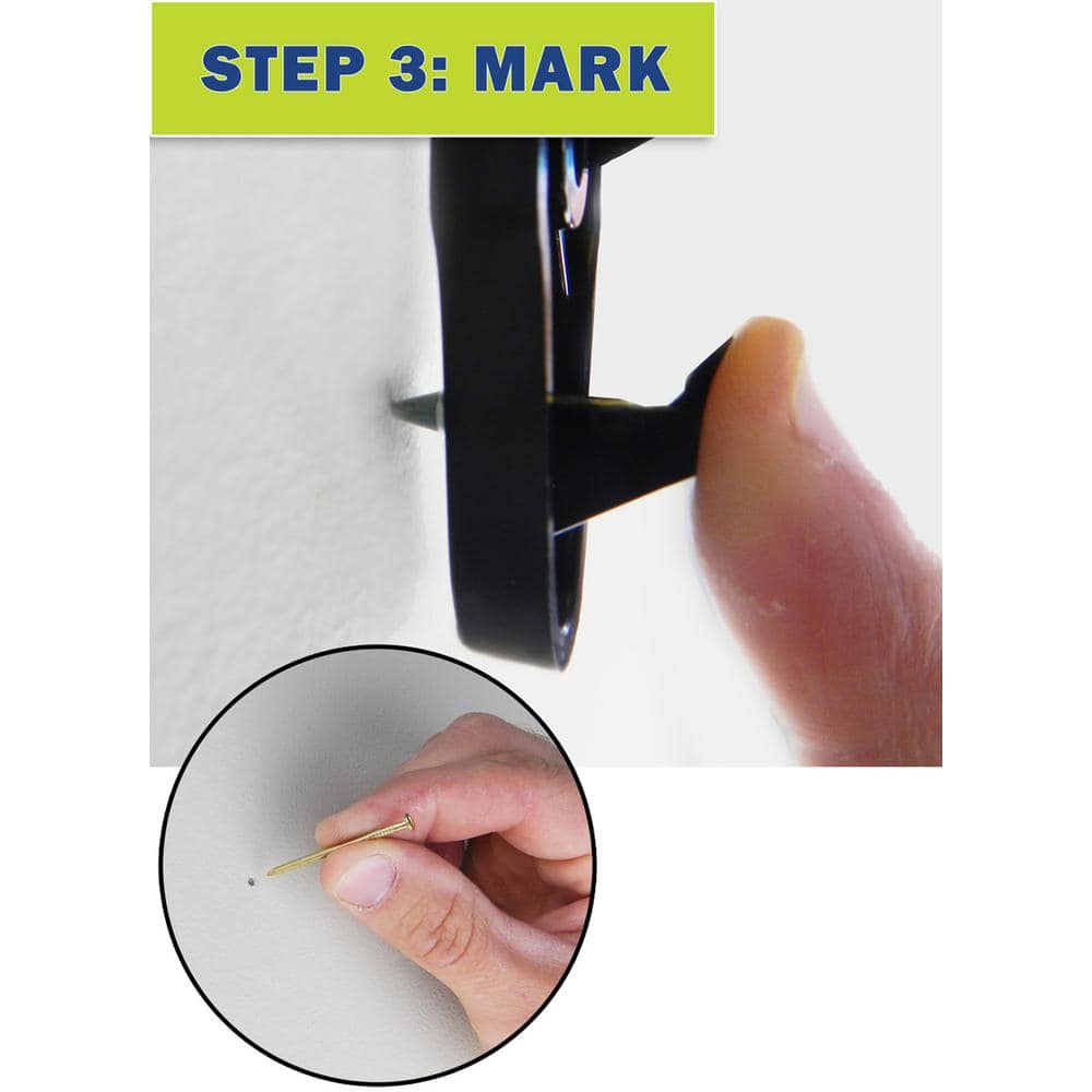 Black Adjustable Picture Hanging Tool with Built-in Level, 38 inch