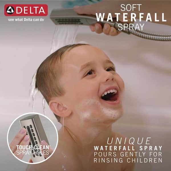 Delta Faucet 5-Spray In2ition 2-in-1 Dual Hand Held Shower Head With Hose, H2Okinetic Handheld - View #7