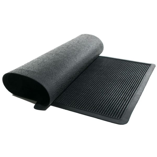 40 in. x 24 in. Black Rubber Outdoor Door Mat