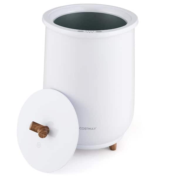 Costway 23 L Electric Plug-in Bathroom Towel Warmer Bucket 4-Timer with Fragrance 1-Holder and 3-Level Heating in White