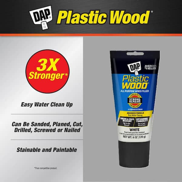 Plastic Wood 6 oz. White Latex Wood Filler