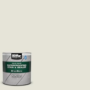 1 qt. #HDC-NT-21 Weathered White Solid Color Waterproofing Exterior Wood Stain and Sealer