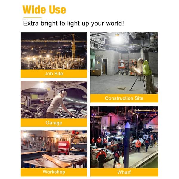 Temporary 150W 120-Volt 19500 Lumen LED Hanging Work Light Plug-In