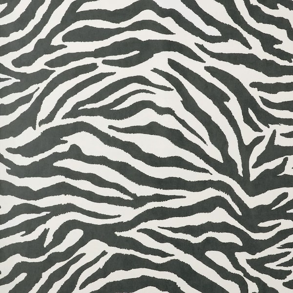 Shoshana Black Modern Zebra Wallpaper