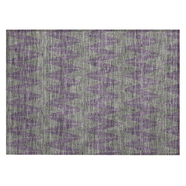 Chantille Machine Washable Indoor/Outdoor Abstract ACN2415 Plum 2 ft. x 3 ft. Accent Rug