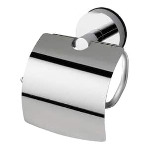 Cara Wall-Mount Toilet Paper Holder with Cover in Polished Chrome