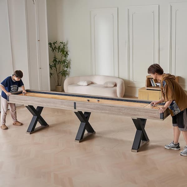 SKYSHALO Shuffleboard Table, 11.5 ft. Shuffleboard for Family Game