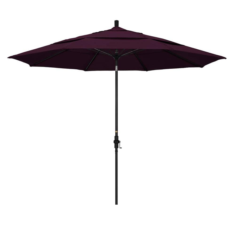 11 ft. Fiberglass Collar Tilt Double Vented Patio Umbrella in Purple Pacifica price history on PriceWatchPro