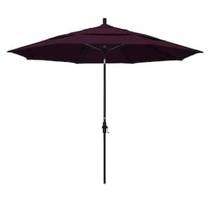 11 ft. Fiberglass Collar Tilt Double Vented Patio Umbrella in Purple Pacifica