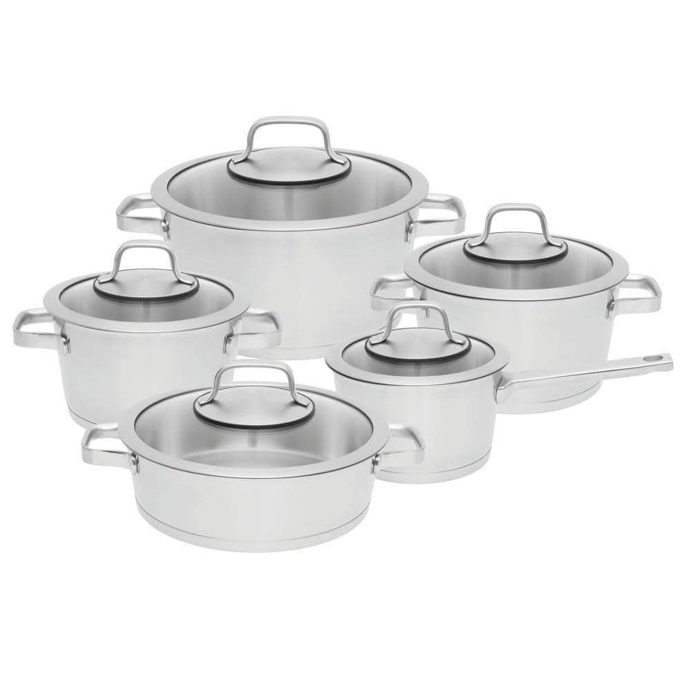 BergHOFF 8 Piece Vision Cookware Set, Silver