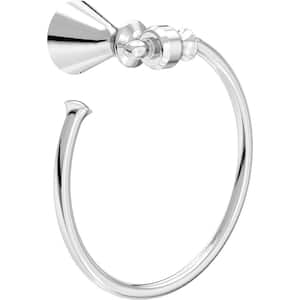 Vessona Wall Mount Round Open Towel Ring Bath Hardware Accessory in Polished Chrome