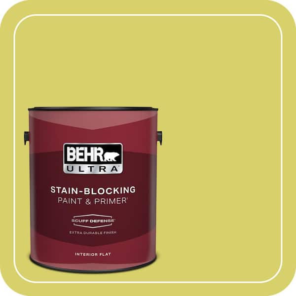 BEHR ULTRA 1 gal. #P340-4 Lime Tree Extra Durable Flat Interior Paint & Primer