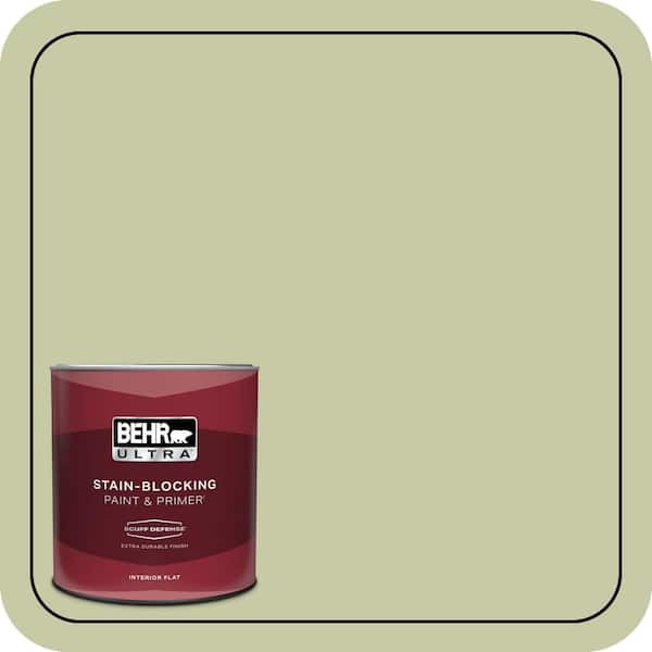 BEHR ULTRA 1 qt. #M350-3 Sap Green Extra Durable Flat Interior Paint & Primer