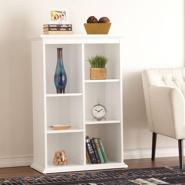 Southern Enterprises Barnett Crisp White Open Bookcase