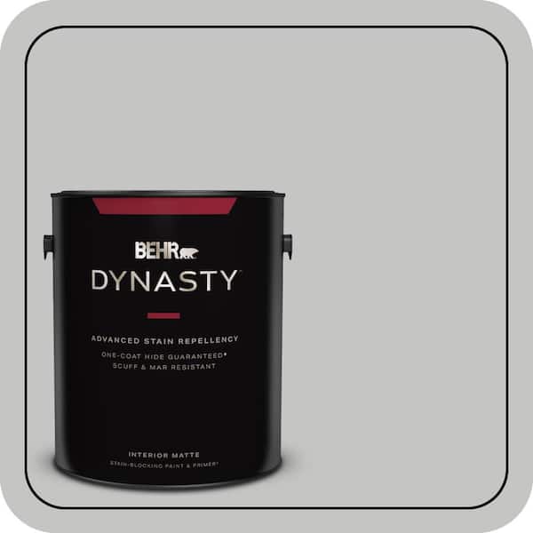 BEHR DYNASTY 1 gal. #N520-2 Silver Bullet Matte Interior Stain-Blocking Paint & Primer