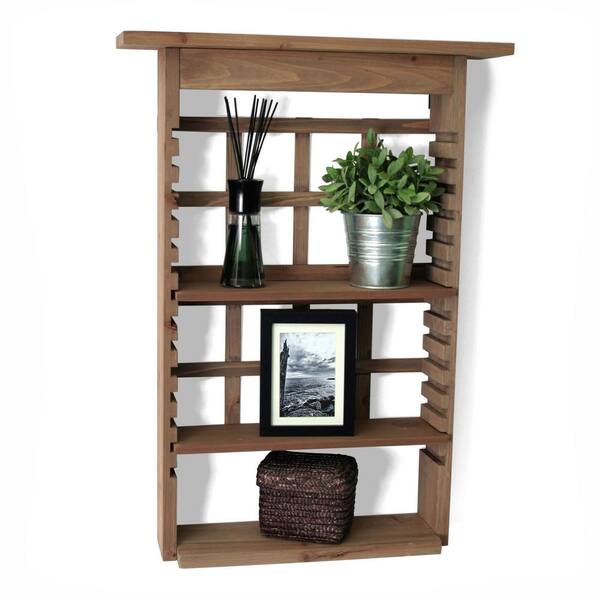 Algreen 32.75 in. Wood GardenView Planter with 3 Shelves