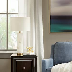 Prague 30 in. White/Gold Transitional Table Lamp