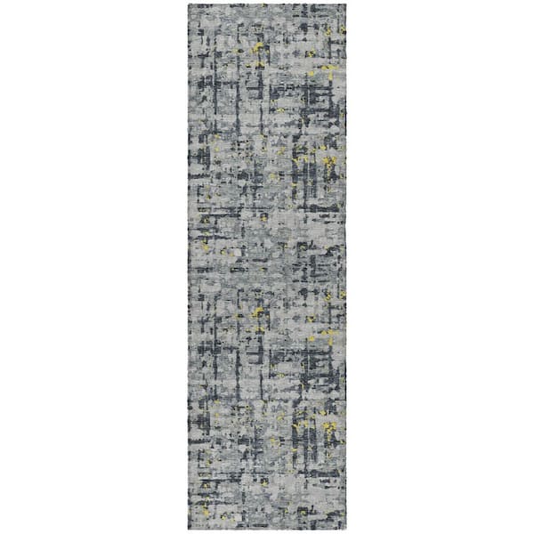 Dream Shag Premium Machine Washable Abstract ADS76 Gilded 2 ft. x 7 ft. Runner Rug